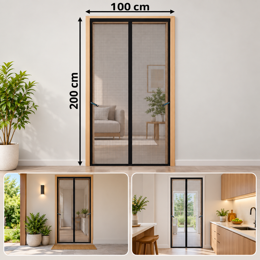 GENXILY magnetic mosquito net size and doorway use guide